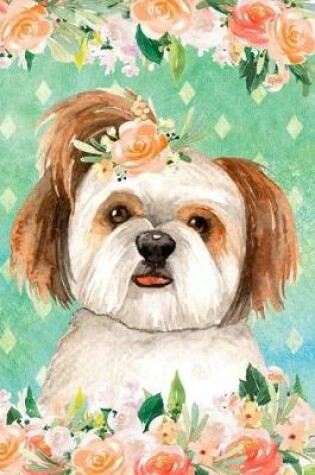 Cover of My Big Fat Bullet Journal for Dog Lovers Shih Tzu in Flowers 2