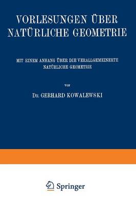 Book cover for Vorlesungen UEber Naturliche Geometrie