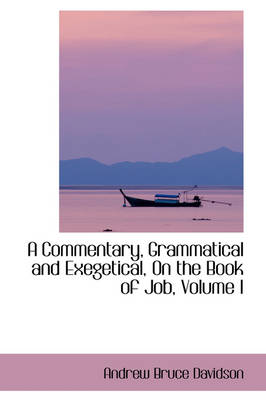 Book cover for A Commentary, Grammatical and Exegetical, on the Book of Job, Volume I