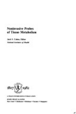 Cover of Noninvasive Probes of Tissue Metabolism