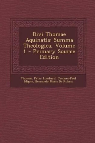 Cover of Divi Thomae Aquinatis