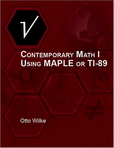 Book cover for Contemporary Math I Using Maple or Ti-89