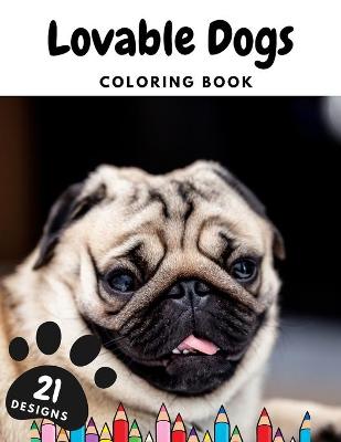 Book cover for Lovable Dogs Coloring Book