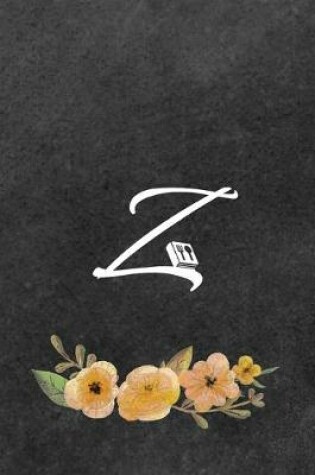 Cover of Initial Monogram Letter Z on Chalkboard