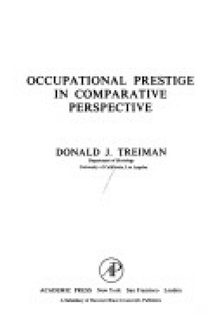 Cover of Education, Occupation and Earnings