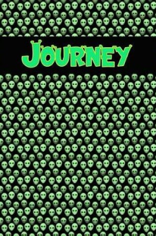 Cover of 120 Page Handwriting Practice Book with Green Alien Cover Journey