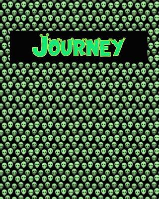 Book cover for 120 Page Handwriting Practice Book with Green Alien Cover Journey