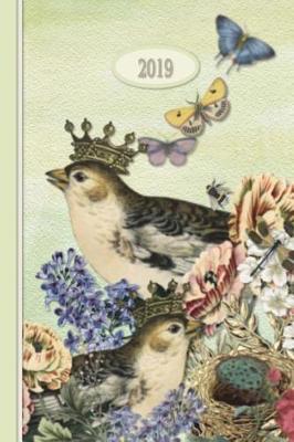 Book cover for 2019 Planner - Crowned Birds