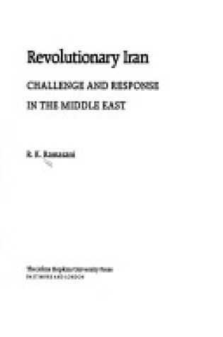 Cover of Revolutionary Iran