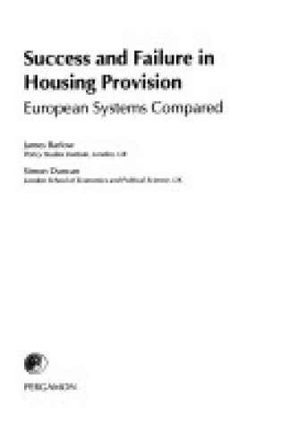 Cover of Success and Failure in Housing Provision