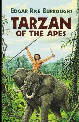 Book cover for Tarzan of the Apes illustrated