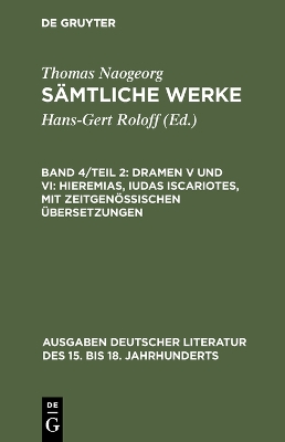 Book cover for Samtliche Werke, Band 4/Teil 2, Dramen V und VI