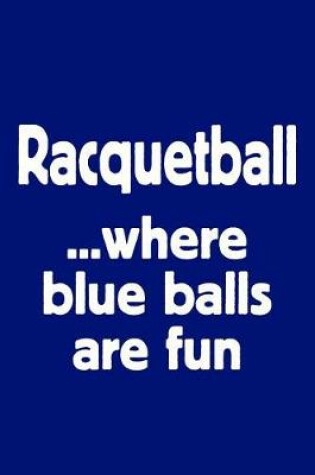 Cover of Notebook for Racquetball Fans and Players, College Ruled Journal Blue Balls Are Fun
