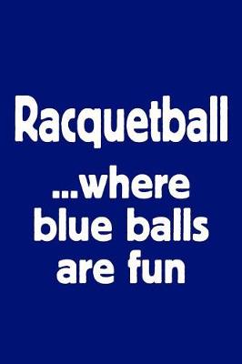 Book cover for Notebook for Racquetball Fans and Players, College Ruled Journal Blue Balls Are Fun