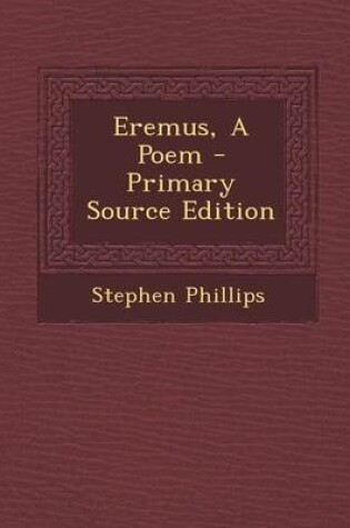 Cover of Eremus, a Poem