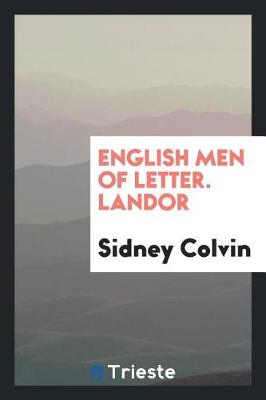 Book cover for English Men of Letter. Landor