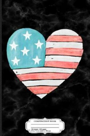 Cover of Patriotic I Love the USA Flag Composition Notebook