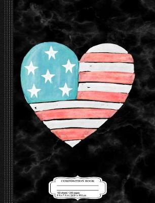 Book cover for Patriotic I Love the USA Flag Composition Notebook