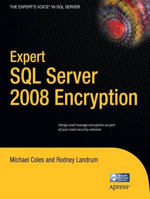 Book cover for Expert SQL Server 2008 Encryption