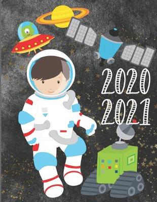 Book cover for Daily Planner 2020-2021 Space Galaxy 15 Months Gratitude Hourly Appointment Calendar