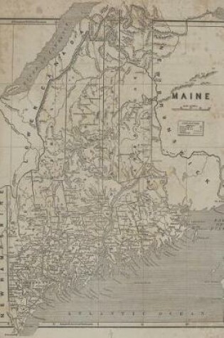 Cover of Antique Map of Maine in 1842 Journal