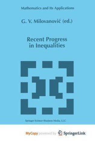 Cover of Recent Progress in Inequalities