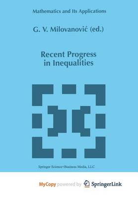 Book cover for Recent Progress in Inequalities