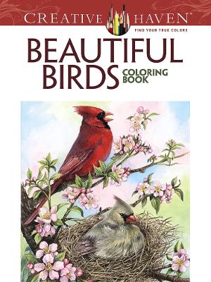 Book cover for Creative Haven Beautiful Birds Coloring Book