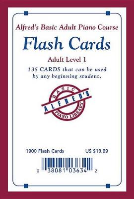 Book cover for Alfred's Basic Adult PIano Course 1 Flash Cards