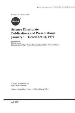 Cover of Science Directorate Publications and Presentations