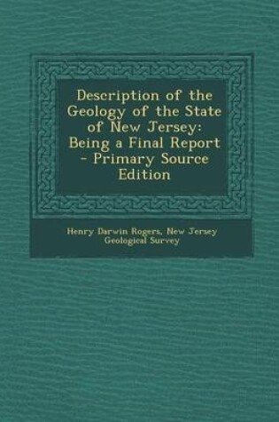 Cover of Description of the Geology of the State of New Jersey