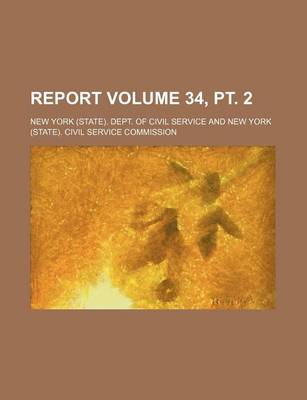 Book cover for Report Volume 34, PT. 2