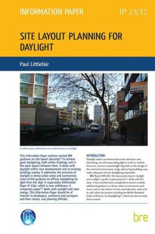 Cover of Site Layout Planning for Daylight