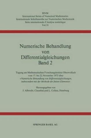 Cover of Numerische Behandlung von Differentialgleichungen Band 2