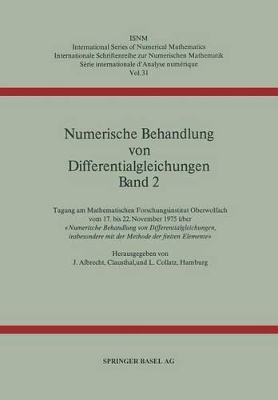 Cover of Numerische Behandlung von Differentialgleichungen Band 2