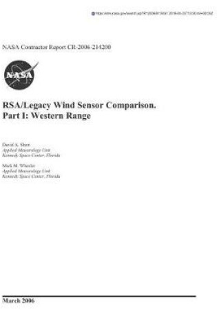 Cover of Rsa/Legacy Wind Sensor Comparison. Part 1; Western Range