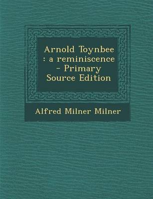 Book cover for Arnold Toynbee