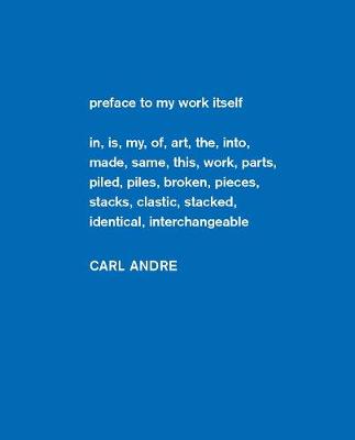 Book cover for Carl Andre