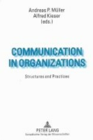 Cover of Communication in Organizations