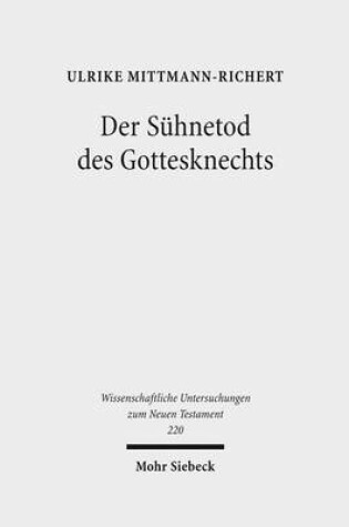 Cover of Der Suhnetod des Gottesknechts