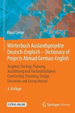 Cover of Woerterbuch Auslandsprojekte Deutsch-Englisch - Dictionary of Projects Abroad German-English