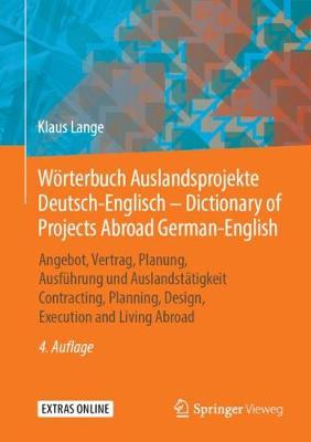 Book cover for Woerterbuch Auslandsprojekte Deutsch-Englisch - Dictionary of Projects Abroad German-English