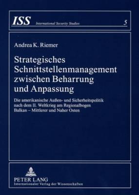 Cover of Strategisches Schnittstellenmanagement Zwischen Beharrung Und Anpassung