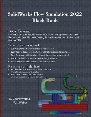 Book cover for SolidWorks Flow Simulation 2022 Black Book