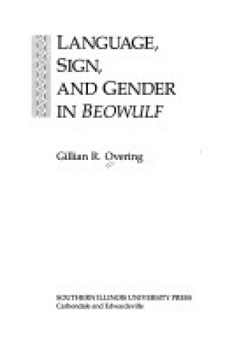 Cover of Language, Sign, and Gender in Beowulf