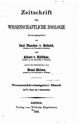 Book cover for Zeitschrift fur wissenschaftliche Zoologie