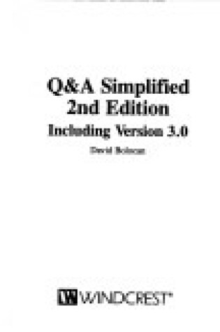 Cover of 2/E Q & A Simplified, -Includ.Versn.3.0