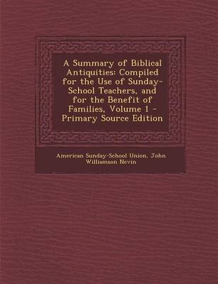 Book cover for A Summary of Biblical Antiquities