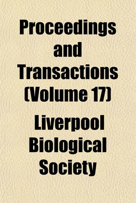 Book cover for Proceedings and Transactions (Volume 17)