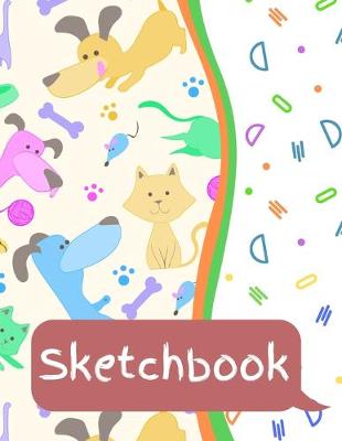 Book cover for Sketchbook for Kids - Large Blank Sketch Notepad for Practice Drawing, Paint, Write, Doodle, Notes - Cute Cover for Kids 8.5 x 11 - 100 pages Book 17